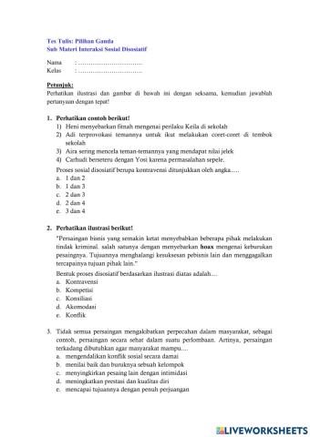 Instrumen Penilaian Interaksi Sosial Disosiatif