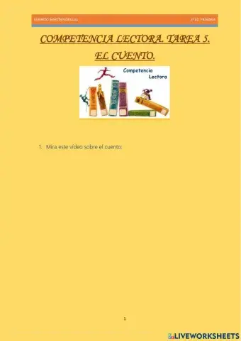 Competencia lectora. Tarea 5.