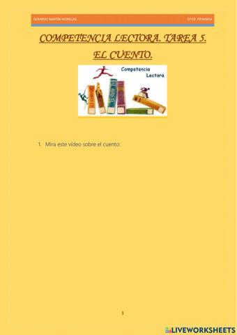 Competencia lectora. Tarea 5.