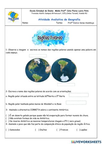 Regiões Polares Atividade Adaptada