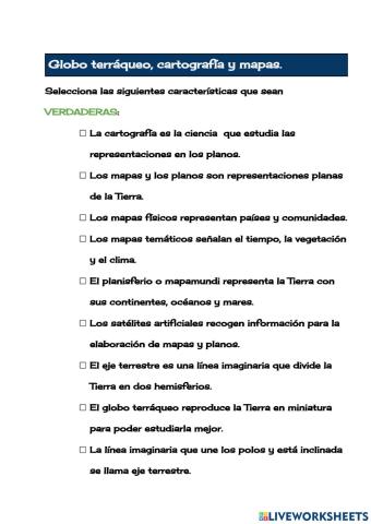 Globo terráqueo, cartografía y mapas