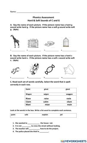 Hard and soft c and g quiz