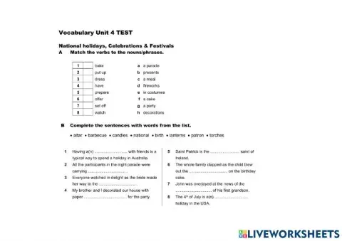 On Screen B2 Vocabulary