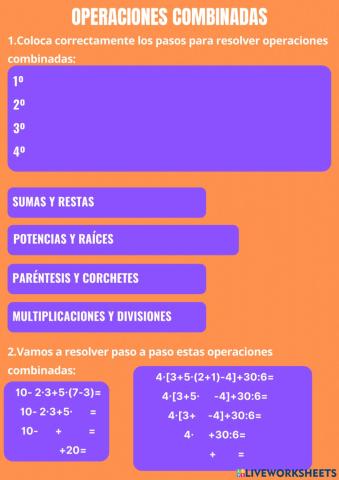 Operaciones combinadas