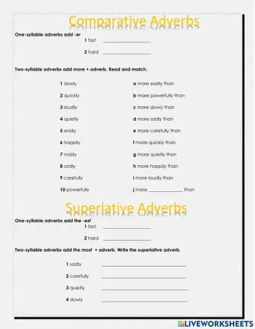 Comparative and Superlative Adverbs