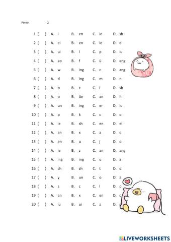 Pinyin övning
