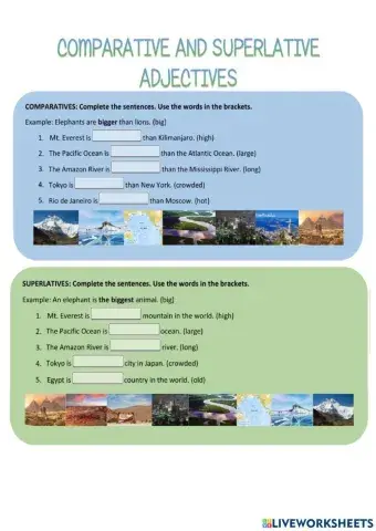 Comparatives and superlatives