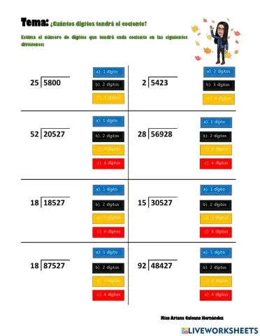 Estimación cocientes