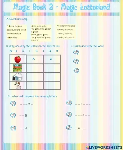 Magic Book 2 Magic Letterland Listening 4