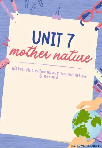 Unit 7 - Mother Nature (Reading Pg 98-99)