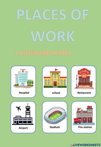Jobs and places of work