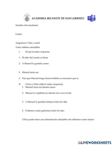 Hábitos saludables