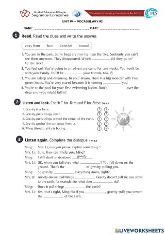 Unit 4 Vocabulary 2 6th