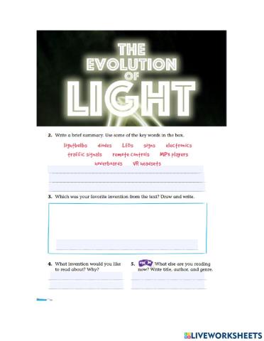 The evolution of light