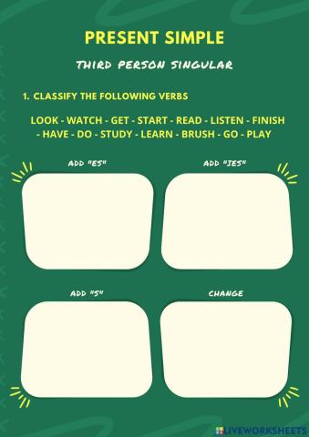 Present Simple - Third Person Singular
