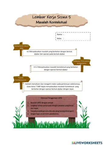 LKS-5 Masalah Kontekstual