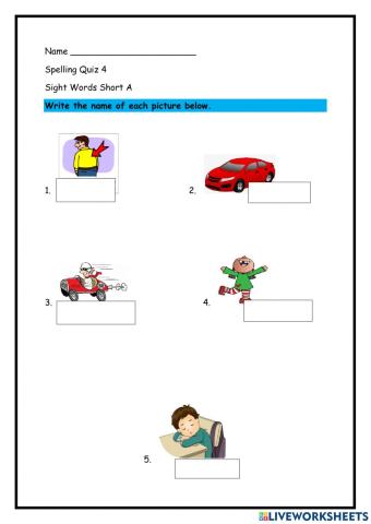 Spelling Quiz 4