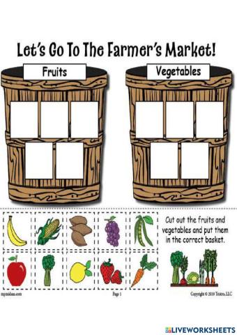 Fruits and vegetables