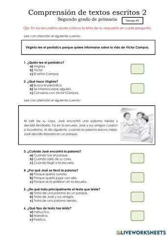 Comprensión de textos escritos 2