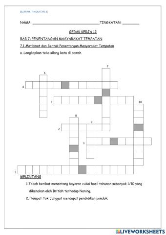 Bab 7: penentangan masyarakat tempatan