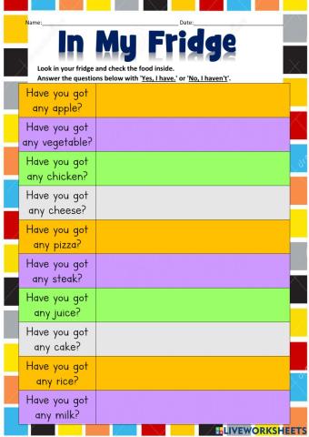 Yes, I have-No, I haven't