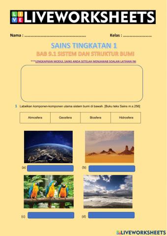 Bab 9.1 Sistem dan Struktur Bumi