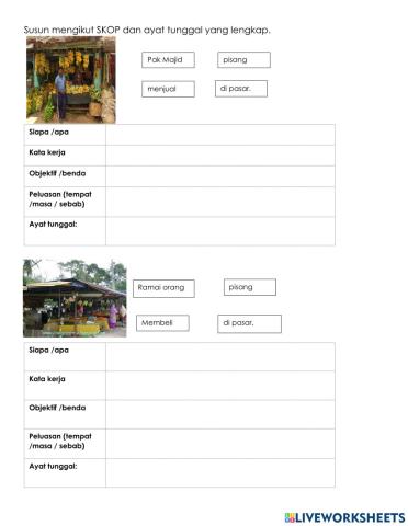 Bina ayat menggunakan SKOP 