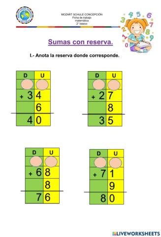 Adición con reserva