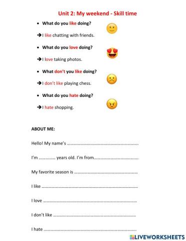 What do you like doing