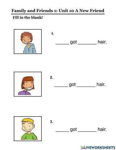 Family and Friends 1: Unit 10