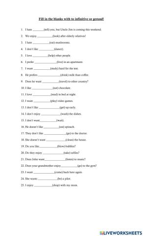 Gerund VS To infinitive (Preference)