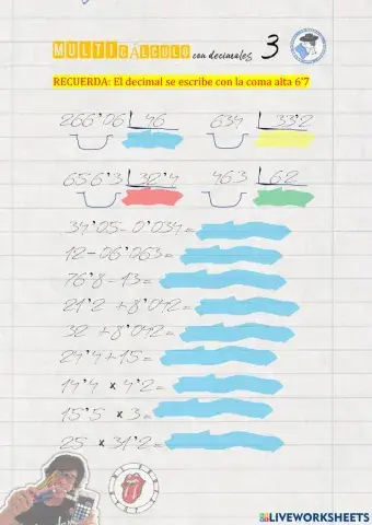 Multicálculo con decimales 3