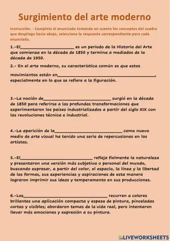 Surgimiento del arte moderno