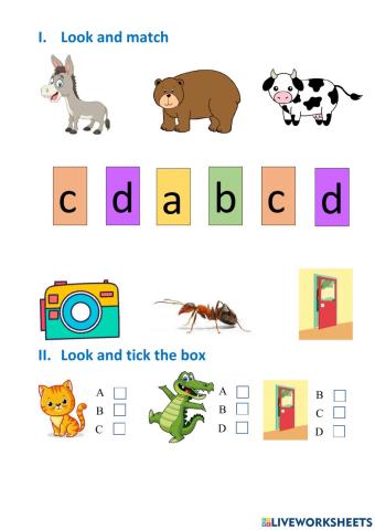 Phonics a,b,c,d