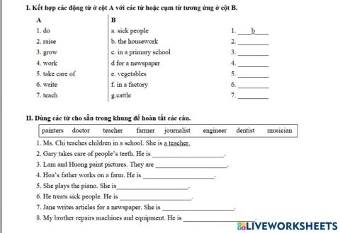 Jobs jobs vocab
