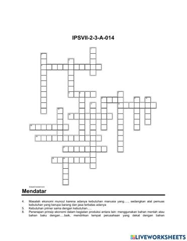 Crossword Ips A-14