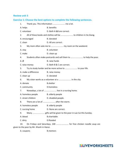 English 7 review unit 3 test 2