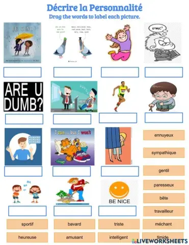 Décrire la personnalité
