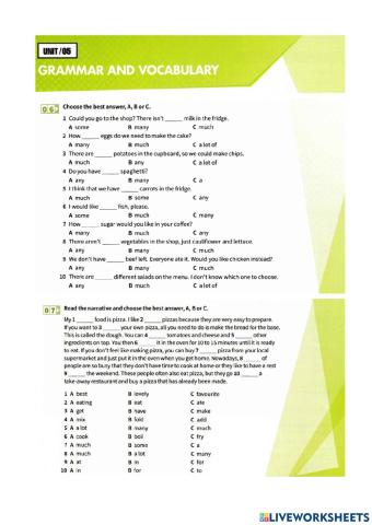 Unit 5. Grammar and Vocab
