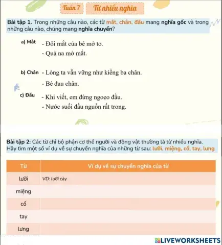 Từ nhiều nghĩa trang 66-67