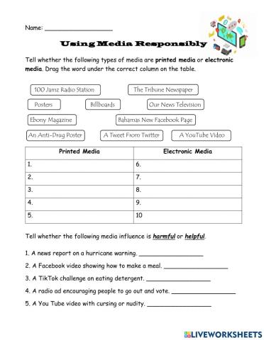 Using Media Responsibly