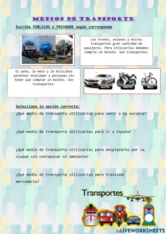 Medios de transporte