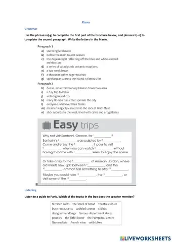 Places-Speakout Adv U3