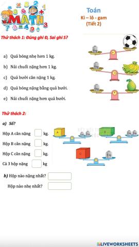 Ki - lô - gam (Tiết 2)