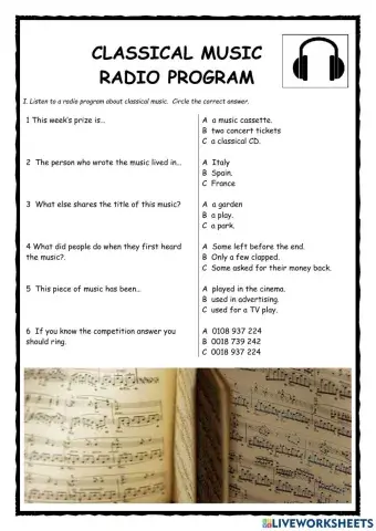 Classical Music PET Listening