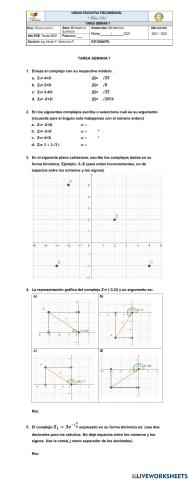 Lugar geométrico de un número complejo