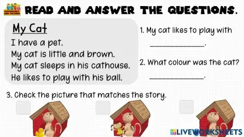 Worksheet for Super Minds Unit 3 Reading Comprehension semakan kssr cefr