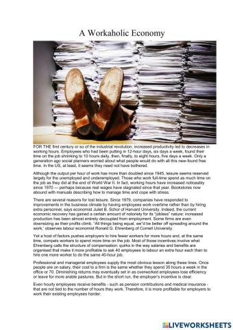 A Workaholic Economy