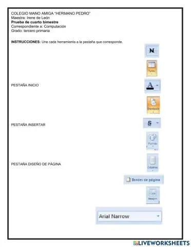 Pestañas de Word y sus herramientas