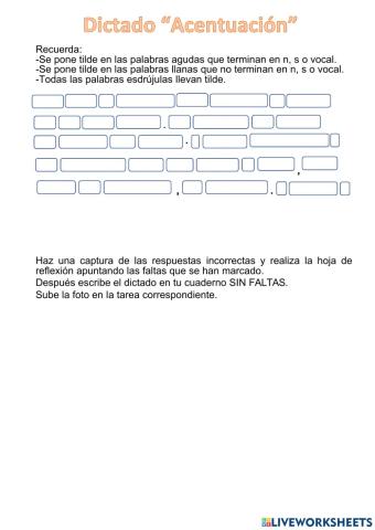 Dictado acentuación